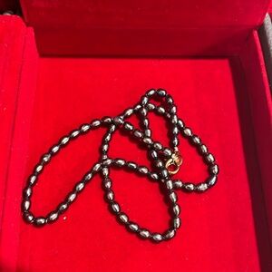 Fresh water grey pearls necklace